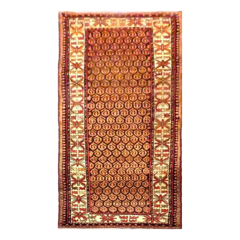 Hand-Knotted Persian Rug Made, With Natural Wool And Cotton 3'5'' X 12'7'' Pan20342